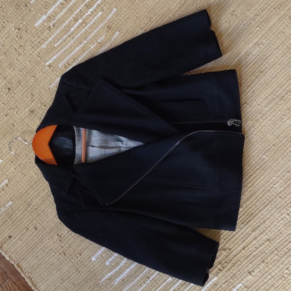 Troy Smith for D urban outfitters wool mix crop moto jacket
